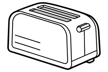 toaster line art silhouette vector illustration