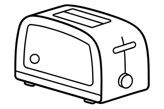 toaster line art silhouette vector illustration