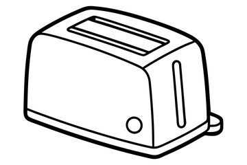 toaster line art silhouette vector illustration