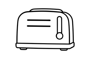 toaster line art silhouette vector illustration