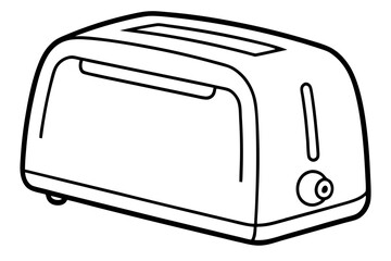 toaster line art silhouette vector illustration
