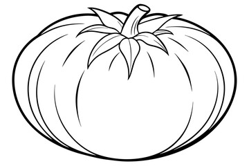tomato line art silhouette vector illustration