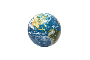 Obraz premium Earth globe formed from water droplets, PNG isolated on transparent background.