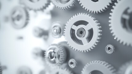 Abstract gear mechanism, complex, industrial design, technology background, digital rendering, illustration, engineering concept, for business, educational use