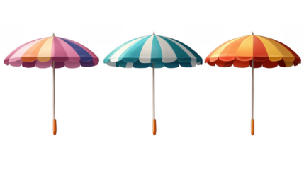 Colorful Beach Umbrellas for Summer Fun and Outdoor Activities