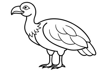 vulture line art silhouette vector illustration
