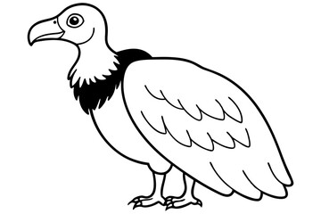 vulture line art silhouette vector illustration