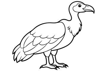 vulture line art silhouette vector illustration