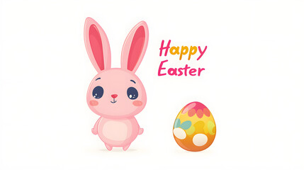 Fototapeta premium easter, bunny, egg, holiday, spring, decoration, celebration, toy, color, colorful, tradition, easter egg, pink, seasonal, cute