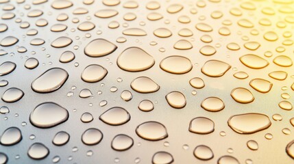 Array Of Small And Large Droplets On A Soft Surface.