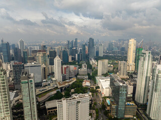 Obraz premium Makati Skyline, Buildings and Business districts in Metro Manila, Philippines.