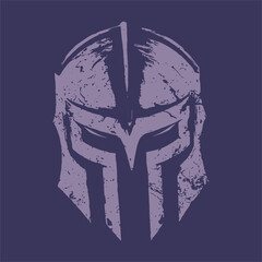 Spartan helmet logo rough style warrior mask weapons spear blue background art Splash action Artwork vector editable Wall Sticker decore t-shirt mug poster design multipurpose high definition
