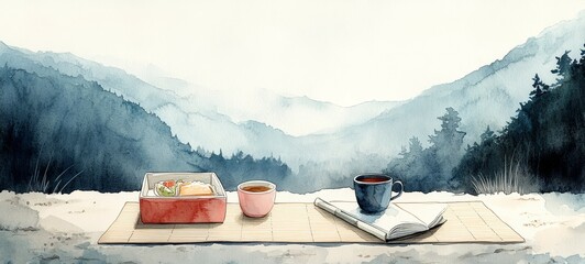 Minimalist Zen Picnic, Picnic scenes