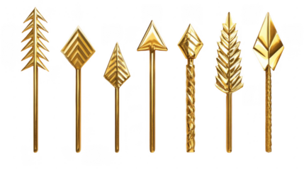 Golden Arrow Designs for Decorative and Artistic Purposes