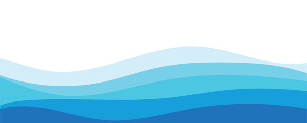 Abstract blue layered wave background.