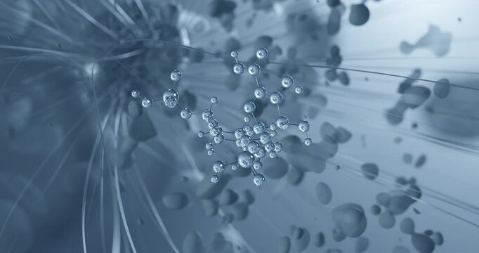 Looped video of Unfractionated heparin, heparin, rotating molecular 3D ball-and-stick model