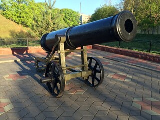 Old cannon in the fortress. Brest Fortress  is a 19th-century fortress in Brest, Belarus. 