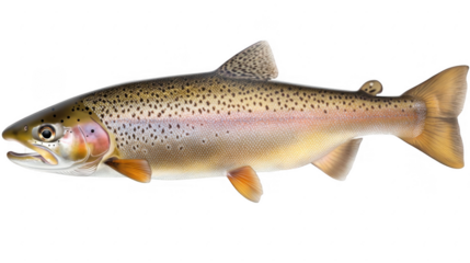 Realistic Rainbow Trout Freshwater Fish Illustration for Nature Lovers