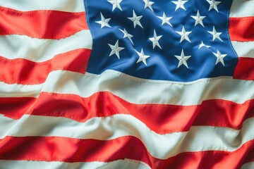 Obraz premium Large American flag with stars and stripes, ideal for patriotic events or independence day celebrations