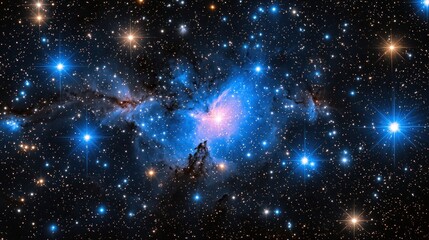 Obraz premium Cosmic Nebula: A Celestial Tapestry of Stars and Dust