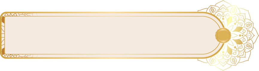 Gold Mandala Name Tag Banner