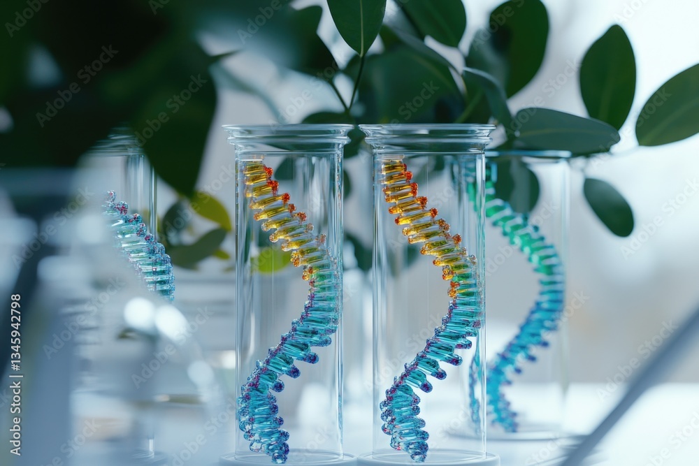 Poster a collection of glass vases filled with variously colored beads, ideal for use in decorative designs