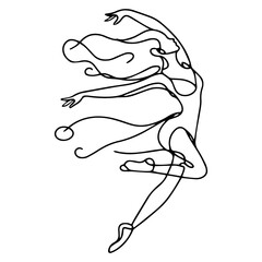 modern dancer vector illustration