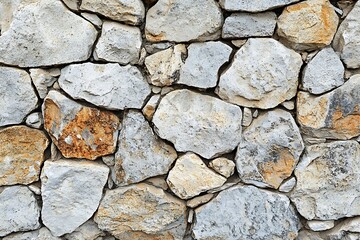 Obraz premium Textured stone wall. Pattern of natural rocks. Exterior surface, background design, or interior design
