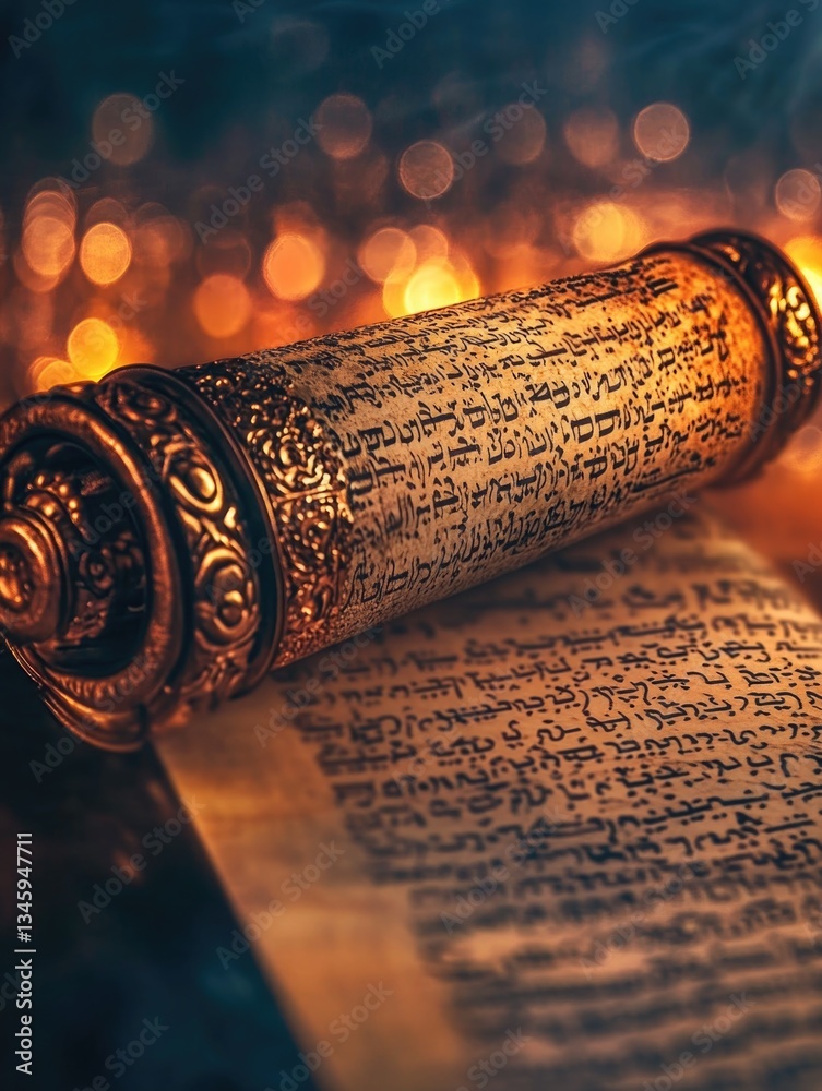 Poster an open book with a lit candle in the background, perfect for study or reading scenes