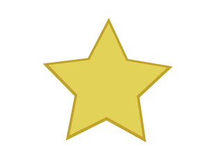 golden star on a white background,