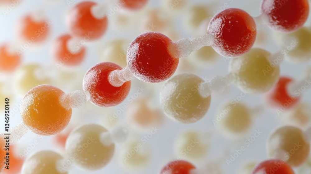 Poster a high-angle view of colorful jelly balls in a cluster