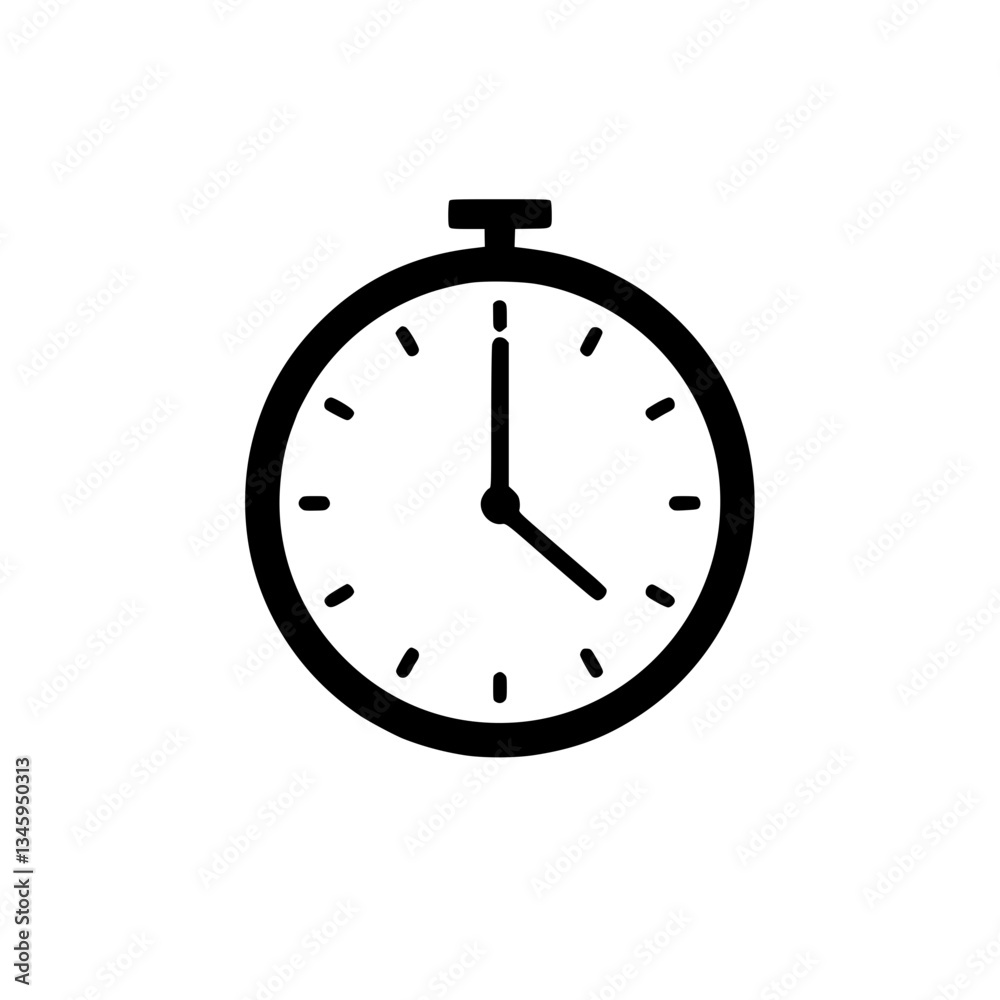Poster a simple clock icon showing the time as 4:00 perfect for representing time management scheduling and