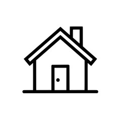 Simple house icon representing home real estate or property designed with clean lines and minimalist aesthetic Symbol of shelter and residence