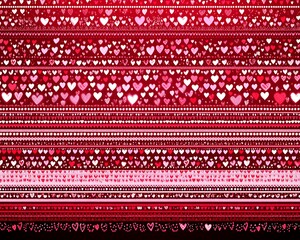 Red Heart Pattern Background Texture.
