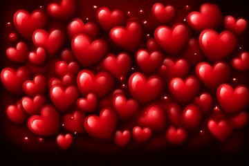 Obraz premium Red Hearts Background for Valentine's Day Love.