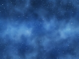 Naklejka premium Deep blue space nebula with stars.