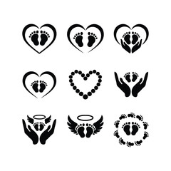 BABY - thin line vector icon set. Pixel perfect. Editable stroke. The set contains icons: Child, Baby baby thin line icons Human newborn baby, toddler or infant flat icon for apps and websites Baby bl