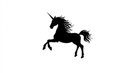 Obraz premium black horse close up Fast galloping black and white horse casting shadow while art minimalist isolated on white background 