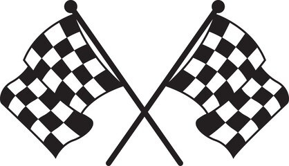 crossed NASCAR Flag Racing Car Flag Finnish line Flag eps vector ai vector svg vector cutfile for cricut silhouette along with jpeg image file isolated on white background