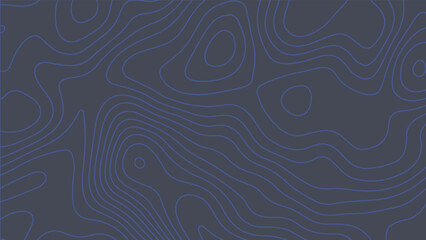 Dark Blue Topographic Contour Map Background