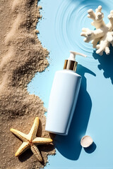 Skin care products background photo taken in studio and professionally lit.