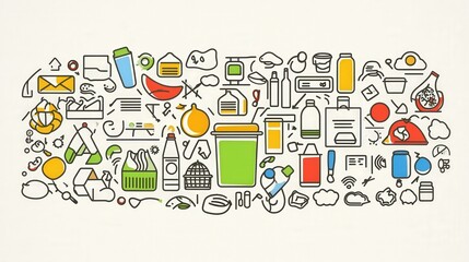 Engaging Icons Illustrating Zero Waste Lifestyle Benefits