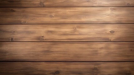 Fototapeta premium A close-up view of textured wooden planks arranged horizontally, showcasing natural grains and knots in a warm, rustic tone.
