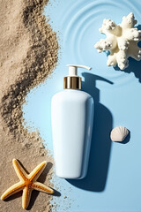 Skin care products background photo taken in studio and professionally lit.