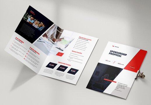 Sponsorship Proposal Bifold Brochure Template
