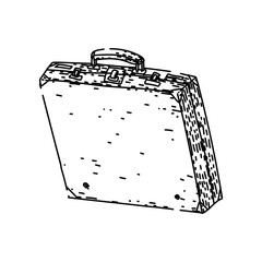 classic briefcase sketch hand drawn vector