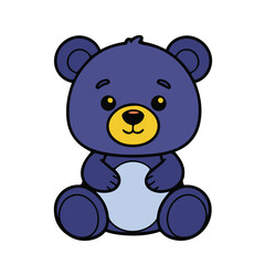 Fototapeta premium Cute cartoon bear illustration for children's design