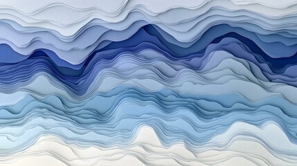 Obraz premium Abstract blue wave layers background. Perfect for websites, presentations, and designs.