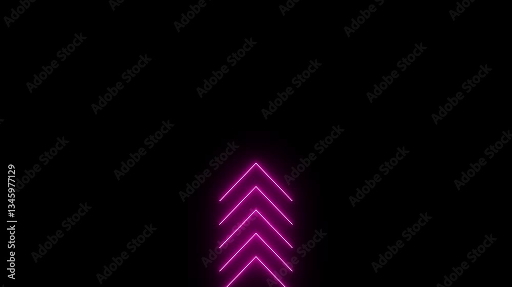 Poster arrow sign swipe icon animation with directional arrow loop and smooth line movement for video anima