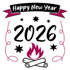 New Year’s Eve 2026 Clipart – Print-